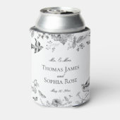 ブラックトイレデジュイヴィンテージフローラ結婚式の引き出物 缶クーラー (缶裏面)