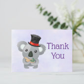 ブラックトップハットに可愛いコアラありがとう 招待状 (スタンド正面)