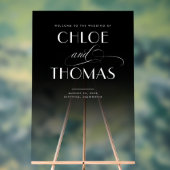 ブラックトップ透明ボトムシック結婚の歓迎 アクリルサイン (ニュートラル)