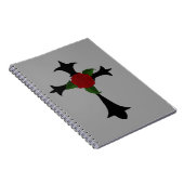 ブラックトライバルクロススパイラルノート ノートブック (右側)