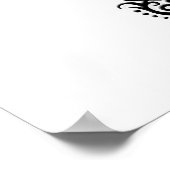 ブラックトライバルスコーピオンホワイト ポスター (角)