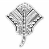 ブラックトライバルスティングレイマンタレイ シール (正面)