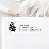 ブラックトライバルドラゴンファンタジー神話タトゥー ラベル (インサイチュ)