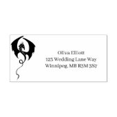 ブラックトライバルドラゴン セルフインキングスタンプ (デザイン)