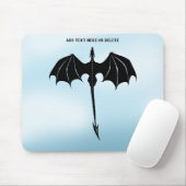 ブラックトライバルフライトドラゴンファンタジーブルースカイ マウスパッド (マウス)