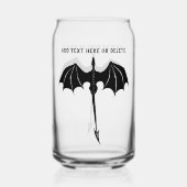 ブラックトライバルフライトドラゴンファンタジー ガラス缶 (正面)