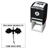 ブラックトライバルフライトドラゴンファンタジー セルフインキングスタンプ (インサイチュ)