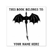 ブラックトライバルフライトドラゴンファンタジー セルフインキングスタンプ (デザイン)