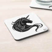 ブラックトライバルユニコーン コースター (左側)