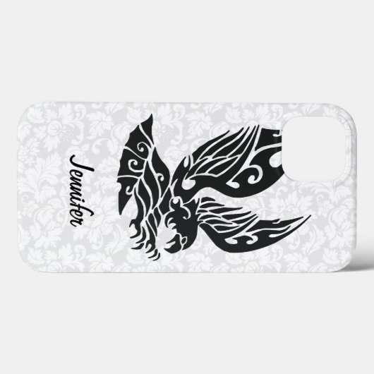 ブラックトライバル飛んでいるイーグルイラストレーション Case-Mate iPhoneケース (裏面 (横))