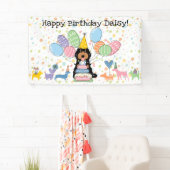 ブラックトライ コッカプー キャバプー 犬 誕生日パーティー 横断幕 (インサイチュ)