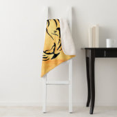 ブラックトラストライプのガーオンファイアリーオレンジ シェルパブランケット (インサイチュ)