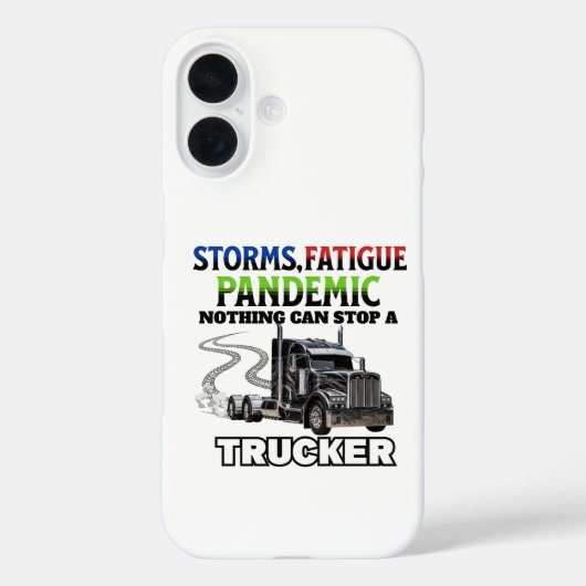 ブラックトラック速度道路強度停止不可能ドライバ Case-Mate iPhoneケース (裏面)