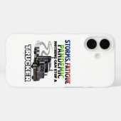 ブラックトラック速度道路強度停止不可能ドライバ Case-Mate iPhoneケース (裏面 (横))