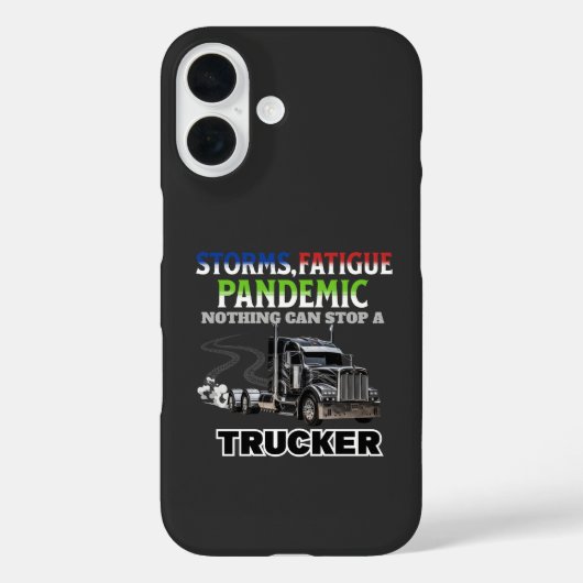 ブラックトラック速度道路強度停止不可能ドライバ Case-Mate iPhoneケース (裏面)