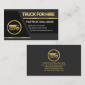 ブラックトラペジウムブロック金ゴールド線輸送 名刺 (正面/裏面)