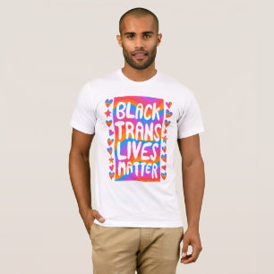 ブラックトランスライフマターBLMトランスジェンダーレインボー Tシャツ