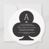 ブラックトランプのポーカーチップゲームナイトパーティの招待状 招待状 (裏面)