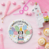 ブラックトリカラーシェパドールドッグ誕生日 ペーパープレート (パーティー)