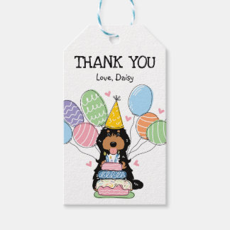 ブラックトリコックパプオカバプー誕生日パーティーのお願い ギフトタグ