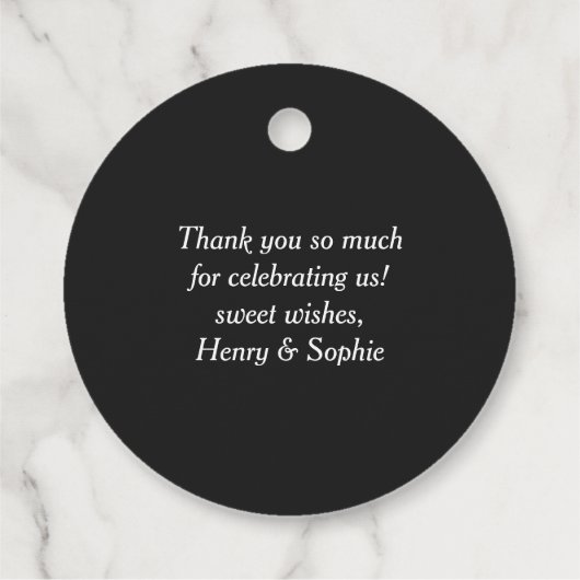 ブラックトリックまたはトリートハンドレタリングハロウィーン フェイバータグ (裏面)