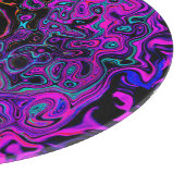 ブラックトリップ（幻覚体験）のようなおよびマゼンタレトロ液スワール カッティングボード (角)