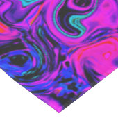 ブラックトリップ（幻覚体験）のようなおよびマゼンタレトロ液スワール テーブルクロス (アングル)