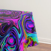 ブラックトリップ（幻覚体験）のようなおよびマゼンタレトロ液スワール テーブルクロス (インサイチュ)