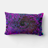 ブラックトリップ（幻覚体験）のようなおよびマゼンタレトロ液スワール ランバークッション (裏面)