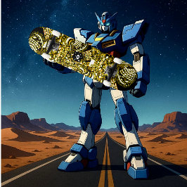 ブラックトリップ（幻覚体験）のような金ゴールドドードル スケートボード