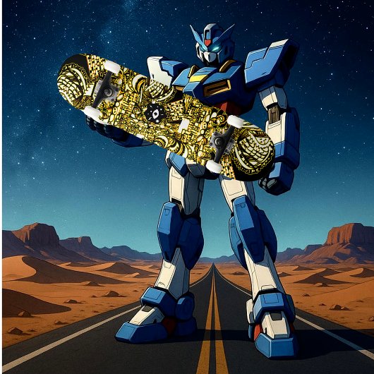 ブラックトリップ(幻覚体験)のような金ゴールドドードル スケートボード