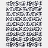 ブラックトリニティノットケルト猫フリースブランケット フリースブランケット (正面)