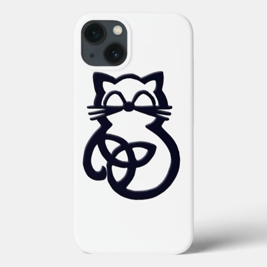 ブラックトリニティノットケルト猫iPhone 8/7ケース Case-Mate iPhoneケース (裏面)