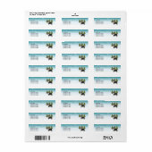 ブラックトリペンブロークコーギブルーウィンタークリスマス ラベル (フルシート)