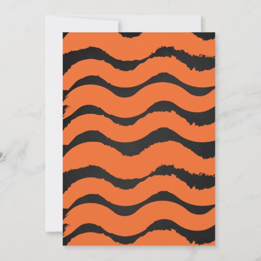 ブラックトリートハロウィーン誕生日招待状 招待状 (裏面)