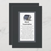 ブラックトルマリン結晶意味ジュエリー表示 シーズンカード (正面/裏面)