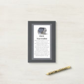 ブラックトルマリン結晶意味ジュエリー表示 ポストイット (デスク上)