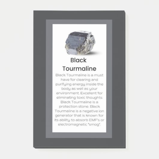 ブラックトルマリン結晶意味ジュエリー表示 ポストイット (正面)