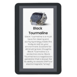 ブラックトルマリン結晶意味ジュエリー表示 マグネット
