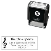 ブラックトレブルクレフ、 音符記号ミュージックノート セルフインキングスタンプ (インサイチュ)