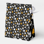 ブラックトレンディークリスマスシームレスパターン フェイバーボックス (裏面サイド)