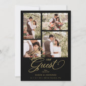 ブラックトレンディーコラージュ4枚フォトラグジュアリースクリプト (正面)