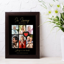 ブラックトレンディーコラージュ6枚の写真モダン赤いハート