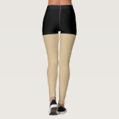 ブラックトレンディーモダンフェイクショーツ レギンス (裏面)