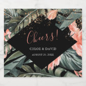 ブラックトロピカルパ結婚ーム酒ボトルラベル リキュールボトルラベル (シングルラベル)