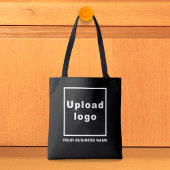 ブラックトートバッグの会社名とロゴ トートバッグ