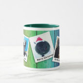 ブラックドイツの羊飼い子犬の冬の休日11, ZKA マグカップ (中央)