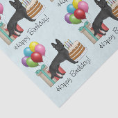 ブラックドイツシェパードカラフルハッピーバースデー 薄葉紙 (詳細)