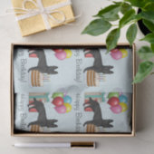 ブラックドイツシェパードカラフルハッピーバースデー 薄葉紙 (ギフト)