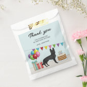 ブラックドイツシェパードカラフル誕生日ありがとう フェイバーバッグ (封をした状態)